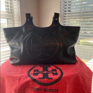 Tory Burch black leather shoulder bag
